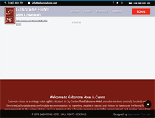 Tablet Screenshot of gaboronehotel.com